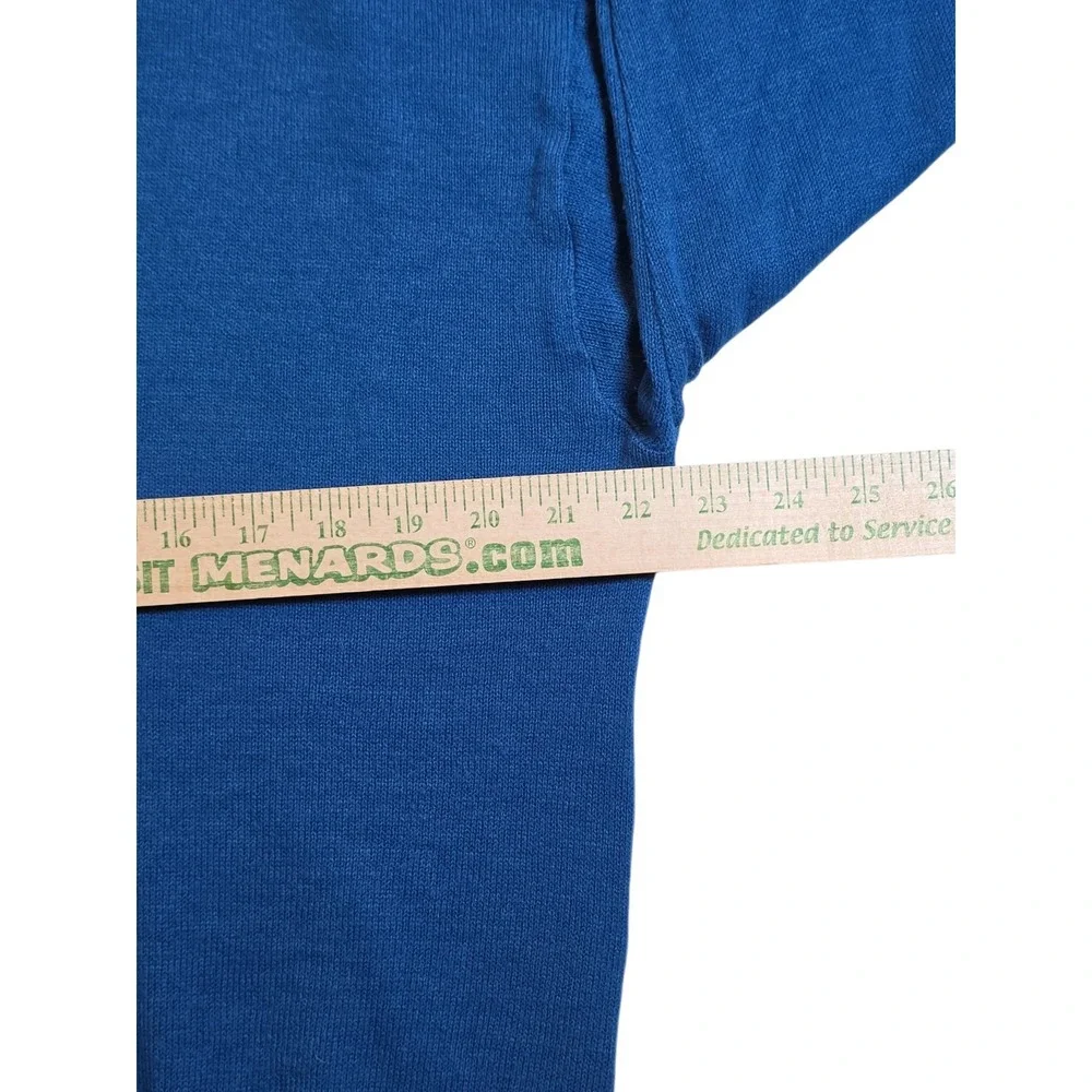 Vintage Wedgefield Blue V Neck Sweater Mens M Made in Korea Acrylic